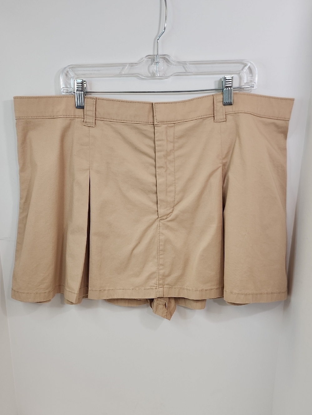 Abercrombie & Fitch Khaki Pleated Skort Size Extra Large